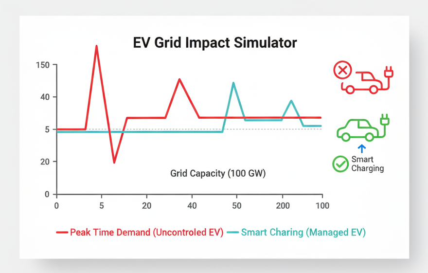 EV Grid Simulator Chart